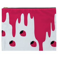 Melting Strawberry Cosmetic Bag (xxxl) by strawberrymilk