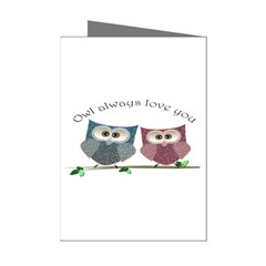 Owl Always Love You, Cute Owls 8 Pack Small Greeting Card