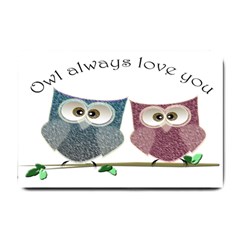 Owl Always Love You, Cute Owls Small Door Mat by DigitalArtDesgins