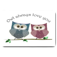 Owl Always Love You, Cute Owls Large Door Mat by DigitalArtDesgins