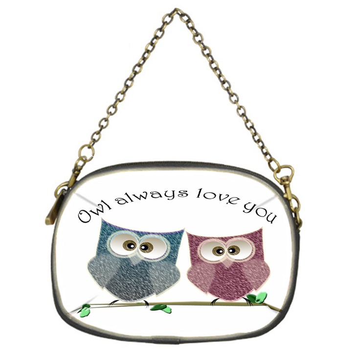 Owl always love you, cute Owls Single-sided Evening Purse