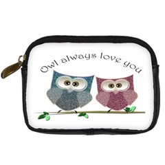 Owl Always Love You, Cute Owls Compact Camera Case by DigitalArtDesgins