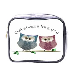 Owl Always Love You, Cute Owls Single-sided Cosmetic Case by DigitalArtDesgins