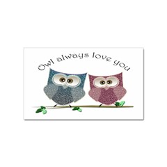 Owl Always Love You, Cute Owls 10 Pack Sticker (rectangle) by DigitalArtDesgins