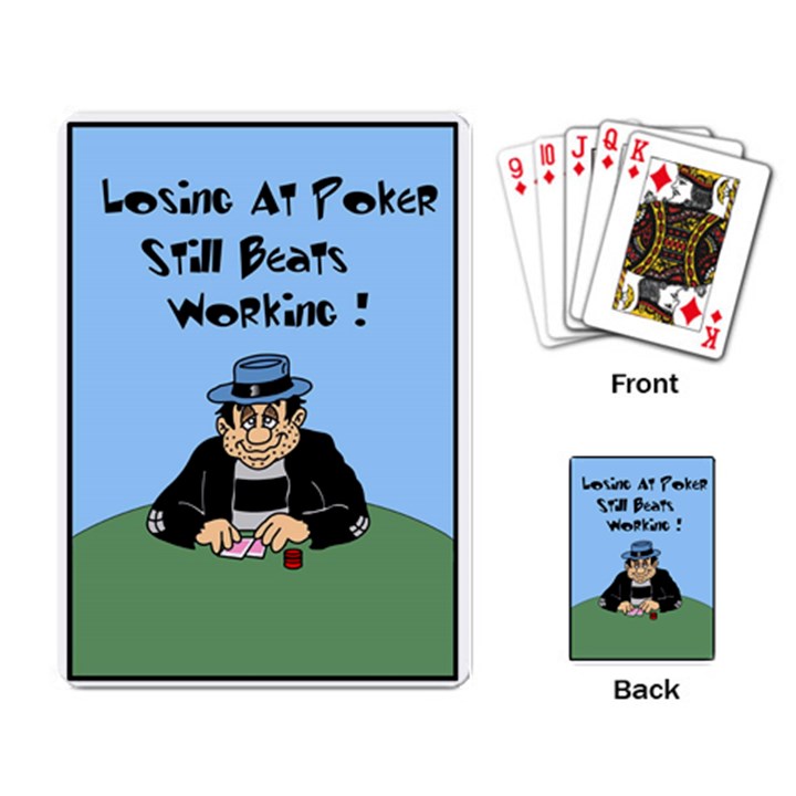 Losing At Poker Playing Cards Single Design