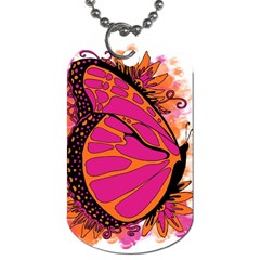 Pink Butter T Copy Twin-sided Dog Tag by colormebrightly