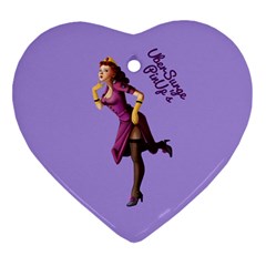 Pin Up 3 Ceramic Ornament (heart) by UberSurgePinUps