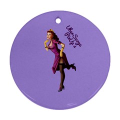 Pin Up 3 Twin-sided Ceramic Ornament (round) by UberSurgePinUps