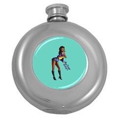 Pin Up 2 Hip Flask (round) by UberSurgePinUps
