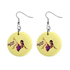 Pin Up Girl 1 1  Button Earrings by UberSurgePinUps