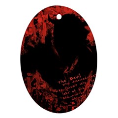 Tormented Devil Oval Ornament (two Sides)