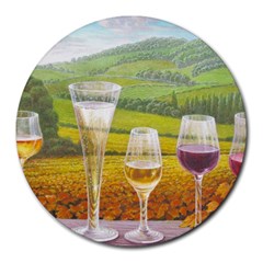 Vine 8  Mouse Pad (round) by fabfunbox