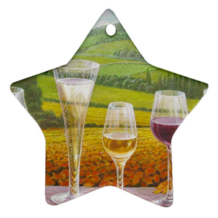 vine Ceramic Ornament (Star)