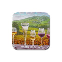 Vine 4 Pack Rubber Drinks Coaster (square) by fabfunbox