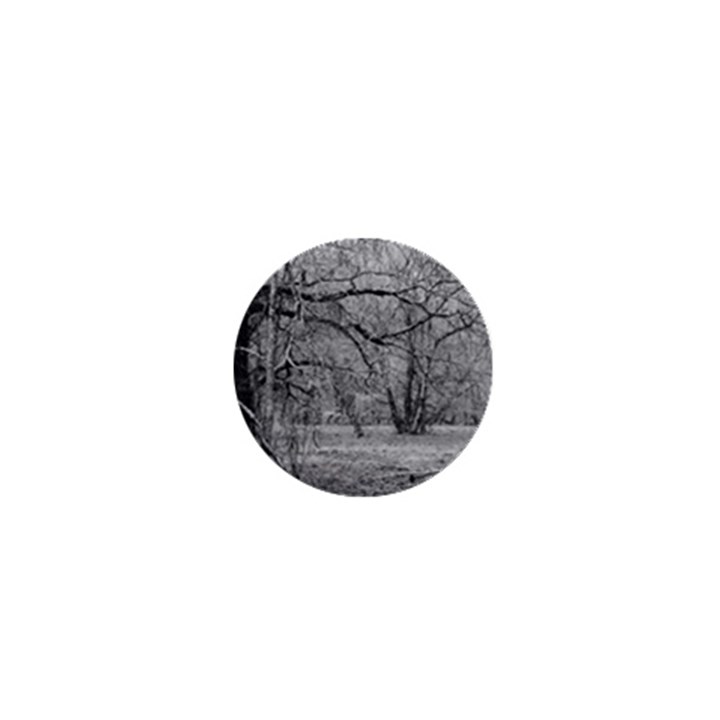 Black and White Forest Mini Magnet (Round)