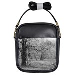 Black and White Forest Kids  Sling Bag Front