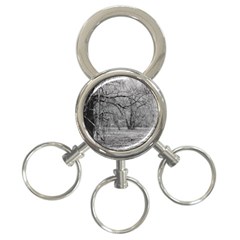 Black And White Forest 3-ring Key Chain