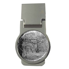 Black And White Forest Money Clip (round) by Elanga