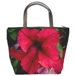 Red Peonies Bucket Handbag Back