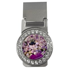 Flying Bumble Bee Money Clip With Gemstones (round) by Elanga