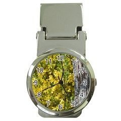 Yellow Bells Chrome Money Clip With Watch by Elanga