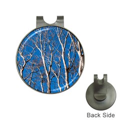 Trees On Blue Sky Hat Clip With Golf Ball Marker by Elanga