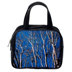 Trees On Blue Sky Single-sided Satchel Handbag by Elanga