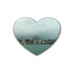 Venice 4 Pack Rubber Drinks Coaster (heart)