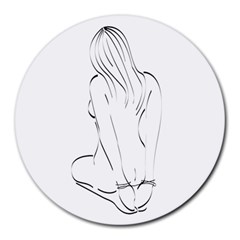 Bound Beauty 8  Mouse Pad (round) by Deviantly