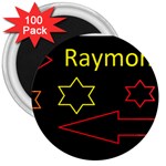 Raymond Tv 100 Pack Large Magnet (Round) Front