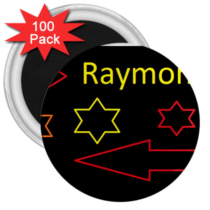 Raymond Tv 100 Pack Large Magnet (Round)