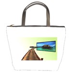 Virtual Tv Bucket Handbag Front