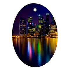 Night View Ceramic Ornament (oval) by Unique1Stop