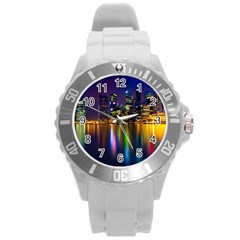 Night View Round Plastic Sport Watch Large by Unique1Stop