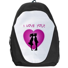 I Love You Kiss Backpack Bag by anasuya