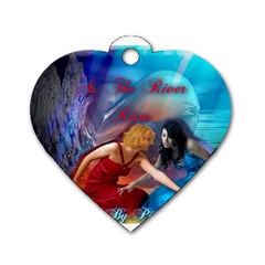 As The River Rises Dog Tag Heart (one Sided) 