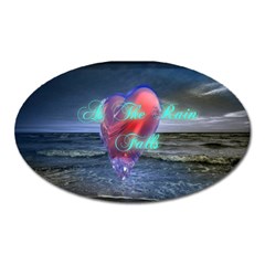 As The Rain Falls Magnet (oval) by AuthorPScott