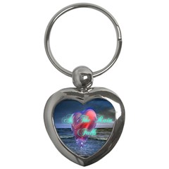 As The Rain Falls Key Chain (heart) by AuthorPScott