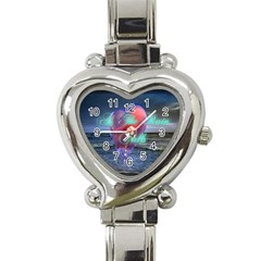 As The Rain Falls Heart Italian Charm Watch  by AuthorPScott