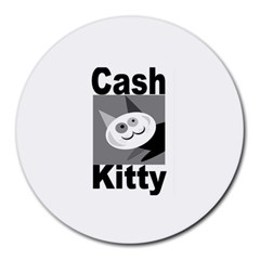 Cash Kitty Logo 8  Mouse Pad (round)