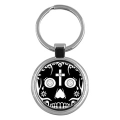 Sugar Skull Key Chain (round)