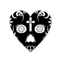 Sugar Skull Magnet (heart) by asyrum