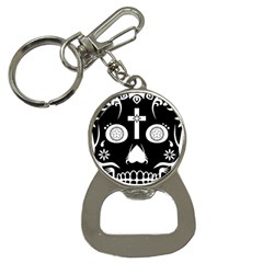 Sugar Skull Bottle Opener Key Chain by asyrum