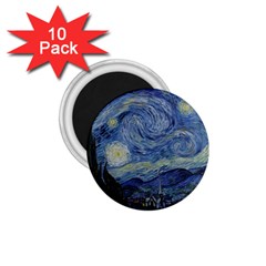 Starry night 1.75  Button Magnet (10 pack)