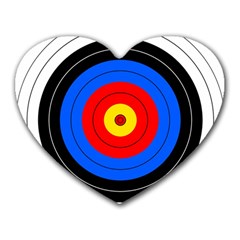 Target Mouse Pad (heart) by hlehnerer