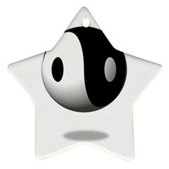 Yin Yang Star Ornament (two Sides) by hlehnerer