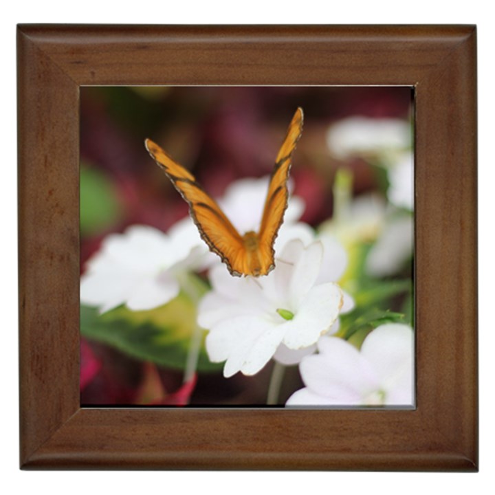 Butterfly 159 Framed Ceramic Tile