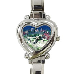 Sea Turtle Heart Italian Charm Watch