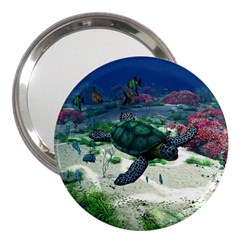 Sea Turtle 3  Handbag Mirror by gatterwe