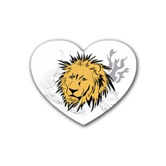 Lion Tattoo Heart Coaster (4 Pack) by EnjoymentArt